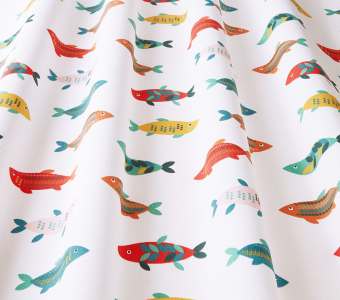 Ткань для штор Levande Mr Fish PVC Poppy